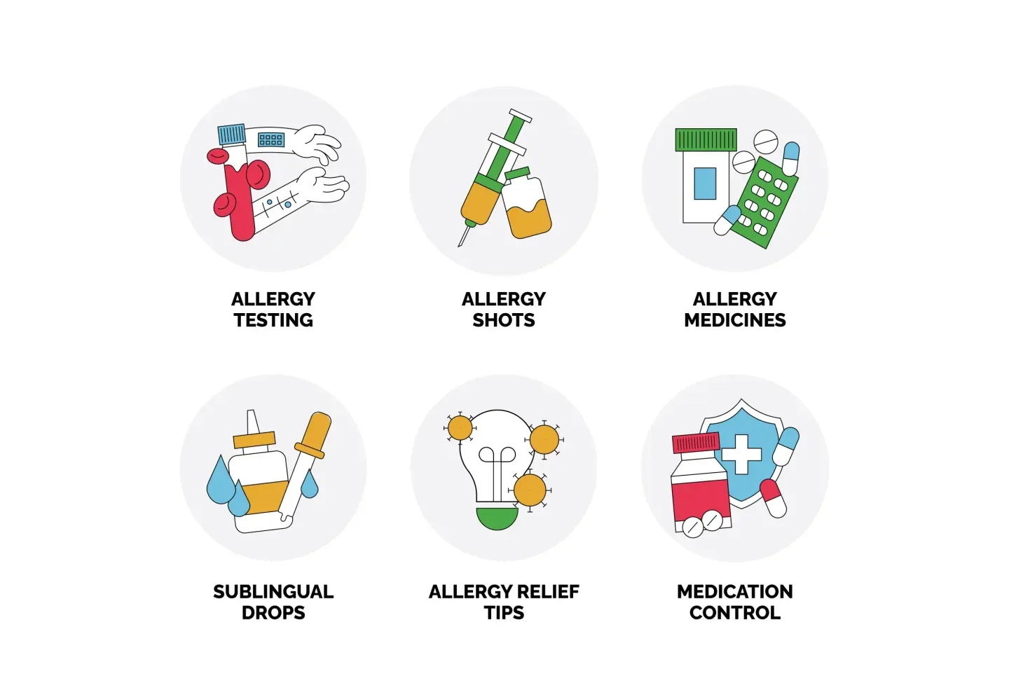 Cure Allergy Clinic marketing design