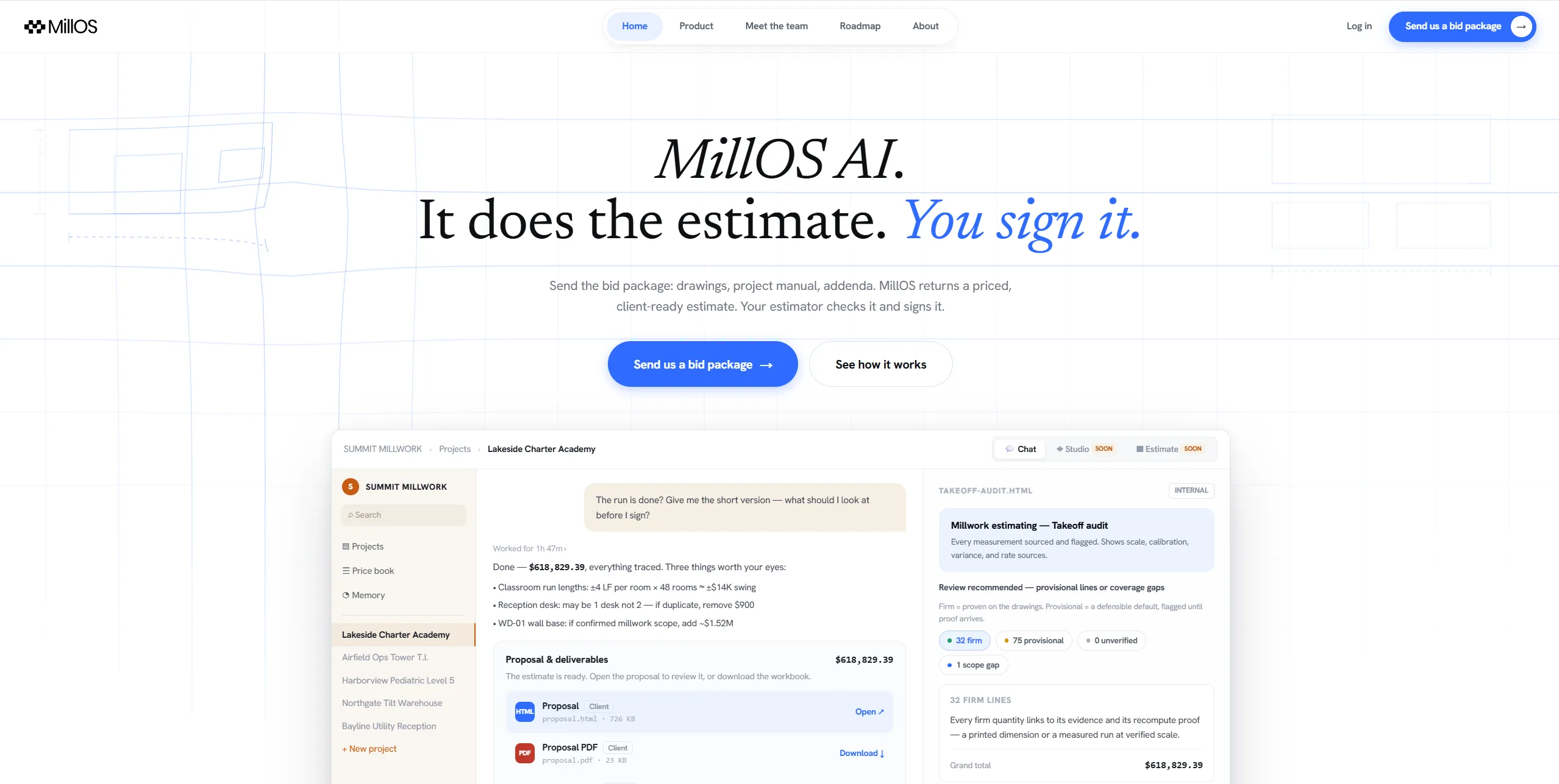 Website for a software company
