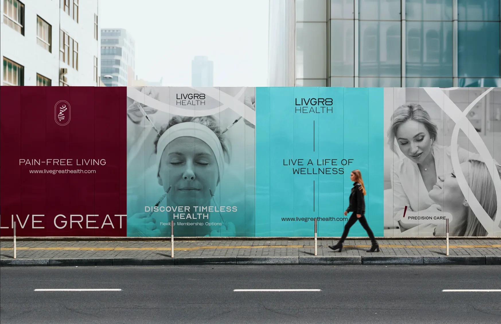 LivGr8 Health campaign on a street hoarding